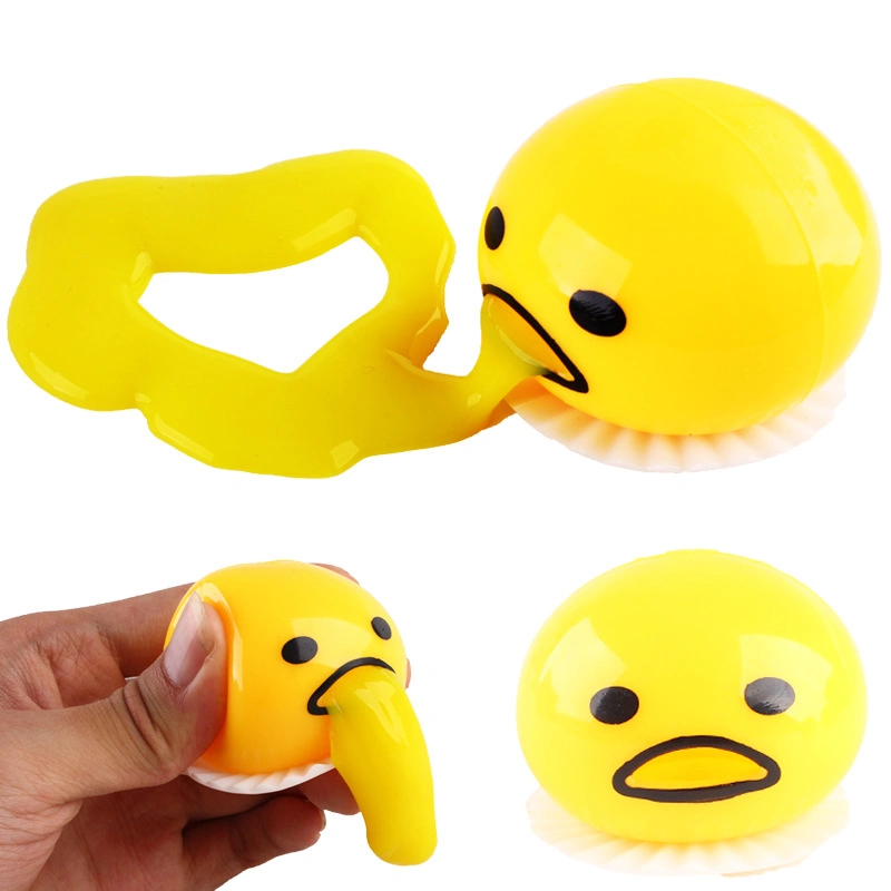 Halloween Wacky Toy Nausea Yolk Brother Vomiting Egg Huang Jun Lazy Egg Custard Vomiting Ball Reduce Pressure Funny Toys Gifts