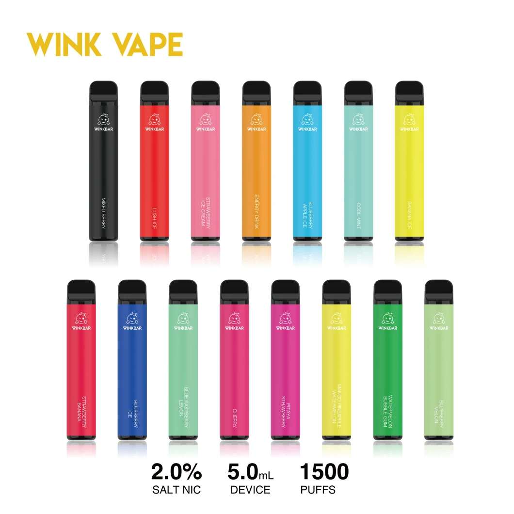 2022 Most Popular Multi Flavor Disposable Vape Pod Wholesale 1500 Puffs Bar E-Cigarette Vaporizer Festival Gift