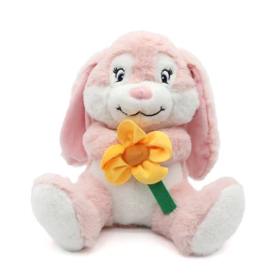 부활절 날 선물, 사랑스러운 만화 긴 귀 부드러운 토끼 장난감, 도매 토끼 인형 장난감, 어린이를위한 핑크 플러시 토끼