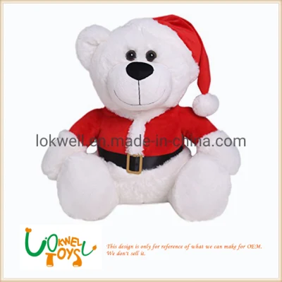 곰 눈사람 크리스마스 장식 축제 선물 플러시 장난감 제조 업체